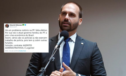 Eduardo Bolsonaro pede ao governo contratação de agentes administrativos para a PF