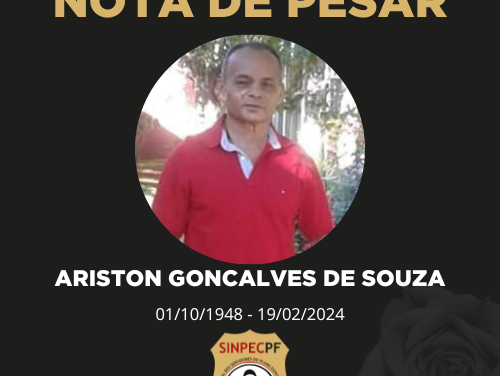 NOTA DE FALECIMENTO – ARISTON GONCALVES DE SOUZA*