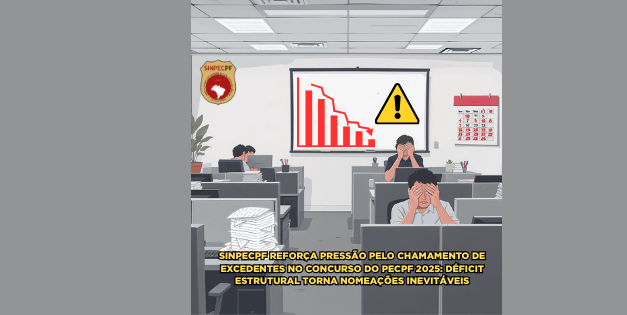 SINPECPF REFORÇA PRESSÃO PELO CHAMAMENTO DE EXCEDENTES NO CONCURSO DO PECPF 2025: DÉFICIT ESTRUTURAL TORNA NOMEAÇÕES INEVITÁVEIS